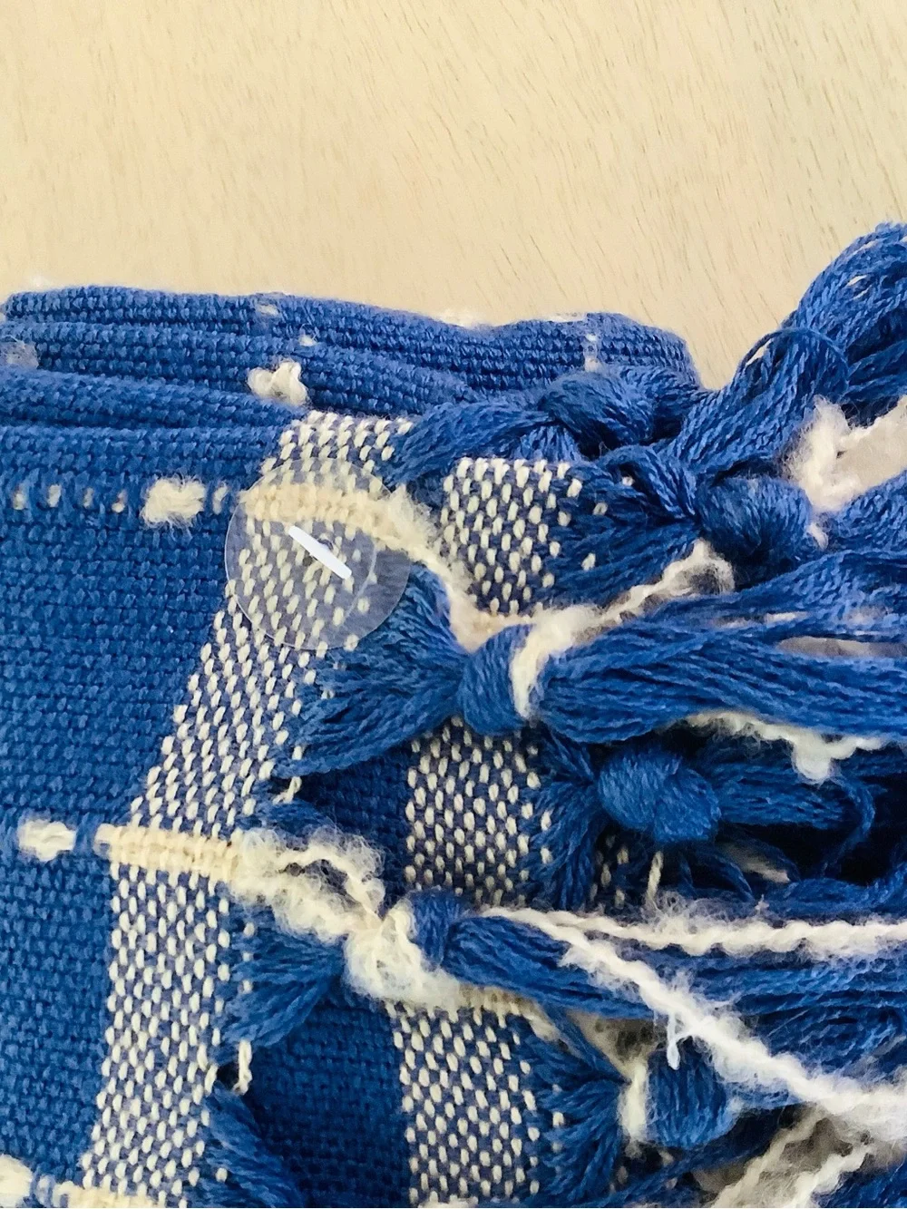 Hearth & Hand Magnolia Patterned Blue Throw Blanket